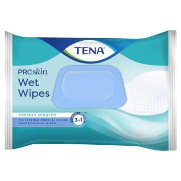TENA Wet Wipe, chusteczki nawilżane 3w1, 48 szt.