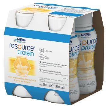 Resource Protein, płyn, o smaku waniliowym, 200 ml, 4 szt.