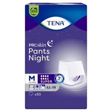 TENA Pants ProSkin Super Night, majtki chłonne, rozmiar M, 30 szt.