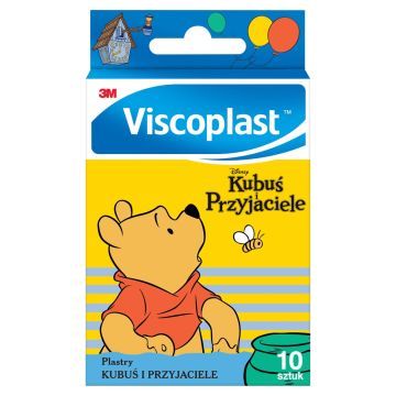 Viscoplast, Plastry Kubuś i Przyjaciele dekorowane plastry dla dzieci, 72 mm x 25 mm, 10 szt.