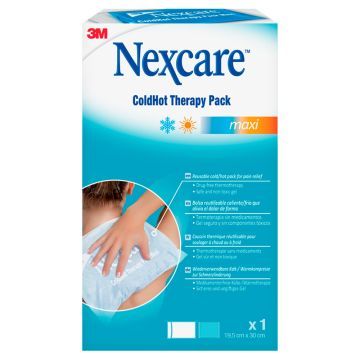 Nexcare ColdHot Therapy Pack Maxi, zimno-ciepły okład żelowy wielokrotnego użytku, 19,5 cm x 30 cm, 1 szt.