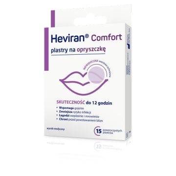 Heviran Comfort, plasty na opryszczkę, 15 szt.