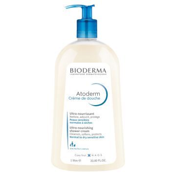 Bioderma Atoderm, kremowy żel, do mycia twarzy i ciała, 1000 ml