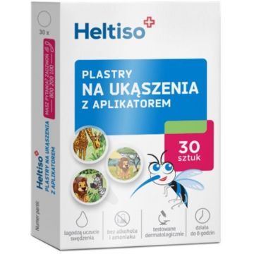 Heltiso plastry na ukąszenia z aplikatorem, 30 szt.