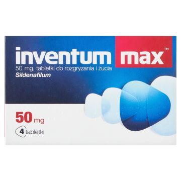 Inventum Max, 50 mg, tabletki do rozgryzania i żucia, 4 sztuki