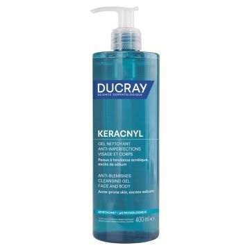 Ducray Keracnyl, żel myjący, 400 ml