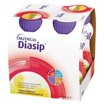 Diasip, smak waniliowy, płyn,  4 x 200 ml