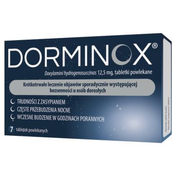 Dorminox, 12,5 mg, tabletki powlekane, 7 sztuk