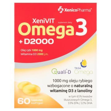 BIO Omega 3 + D2000, kapsułki softgel, 60 szt.
