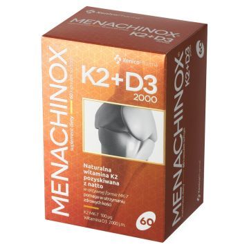 Menachinox K2 + D3 2000, kapsułki miękkie, 60 szt.
