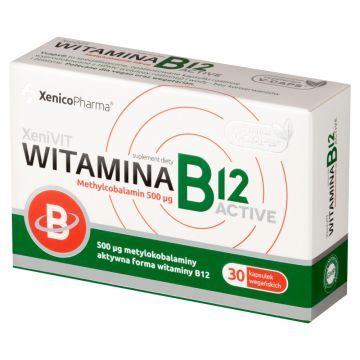 Witamina B12 Active Methylocobalamin 500 µg, kapsułki ,30 szt.