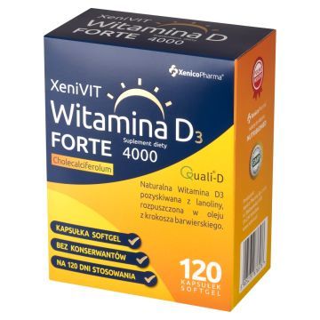 XeniVIT Witamina D3 Forte, kapsułki miękkie, 120 szt.