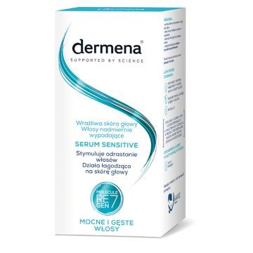 Dermena Sensitive, serum do wrażliwej skóry głowy i włosów nadmiernie wypadających, 50 ml