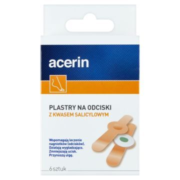 Acerin, plastry na odciski z kwasem salicylowym, 6 szt.
