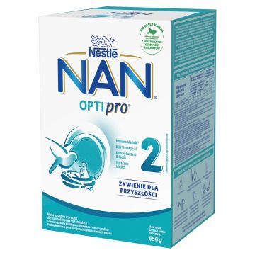 Mleko Nan Optipro 2, mleko modyfikowane po 6 m-cu, proszek, 650 g, (2 x 325 g)