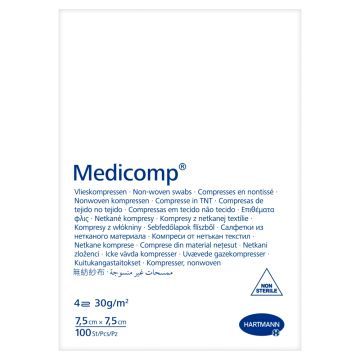 Kompr.wlokn.n/j.Medicomp, 7,5x7,5, 4w, 100szt