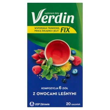 Verdin fix z owocami leśnymi, susz ziołowy, 20 szt.