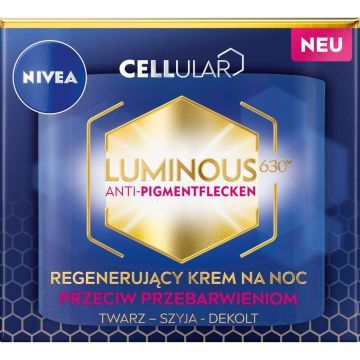 Nivea Cellular Luminous 630, krem regenerujący przeciwko przebarwieniom, na noc, 50 ml