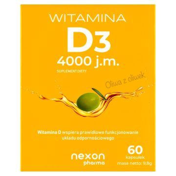 Witamina D3 4000 j.m., kapsułki, 60 szt.