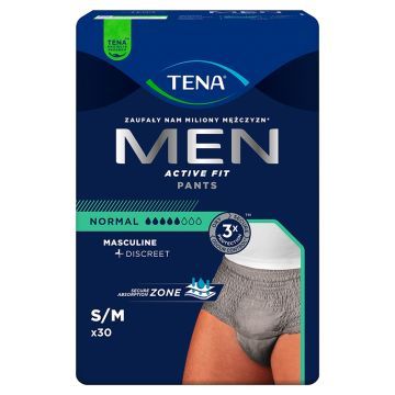 Tena Men Pants Normal,majtki,S/M,Grey,30szt(772704)