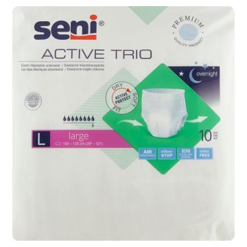 Seni Active Trio, majtki, elast.,chlonne,large, 10 szt