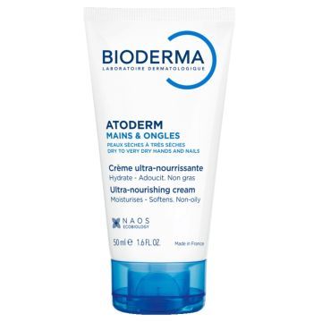 Bioderma Atoderm, ultraodżywczy krem do rąk i paznokci, 50ml