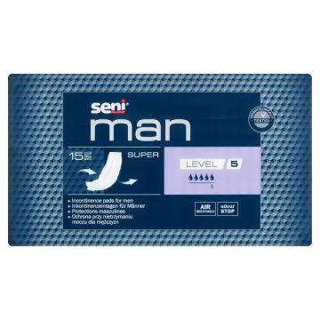 Seni Man Super Level 5,pieluchy,anatom.,dla mezcz,15szt