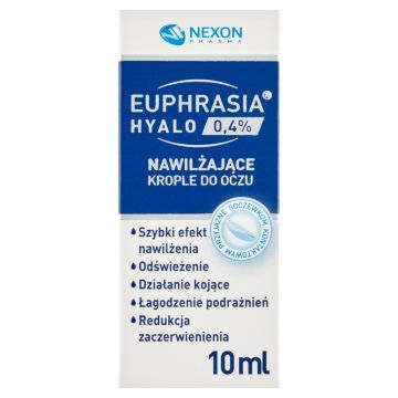 Euphrasia Hyalo 0,4%, krople do oczu, nawilzajace, 10 ml