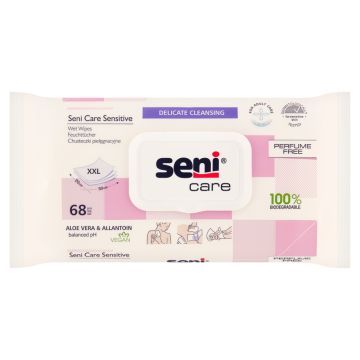 Seni Care Sensitive, chust., piel?gnacyjne, 68szt,z klipsem