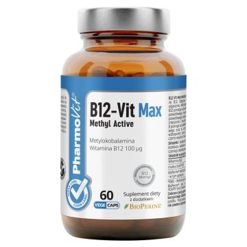 Pharmovit, B12-vit max methyl active 100 µg, 17,4 g, kapsułki, 60 szt.