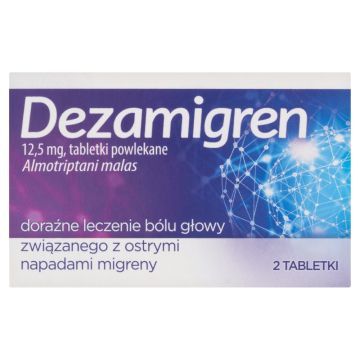 Dezamigren, 12,5 mg, tabl.powl., 2 szt