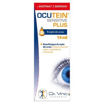 Ocutein Sensitive Plus, krople do oczu, nawilzajace, 15 ml