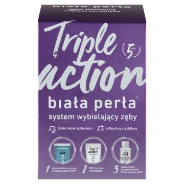 Biala Perla Triple Action, system wybiel.zeby, 1 zest.