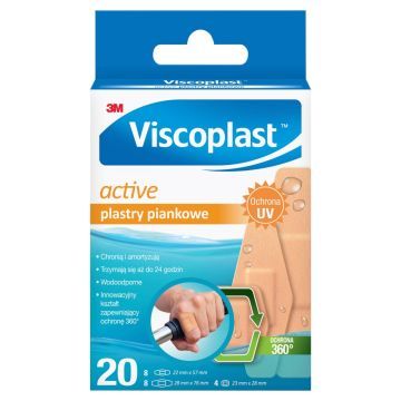 Viscoplast Active, plastry piankowe, 3 rozmiary, 20 szt.