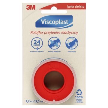 Viscoplast Poloflex, przylepiec elastyczny, 4,2 m x 12,5 mm, 1 szt.