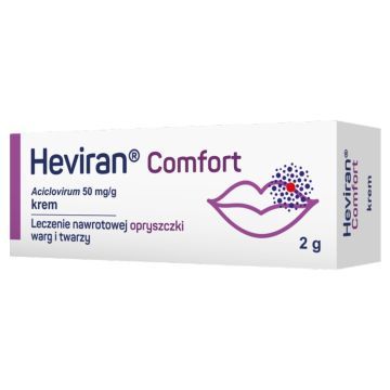 Heviran Comfort, 50 mg/g, krem, 2 g, tuba