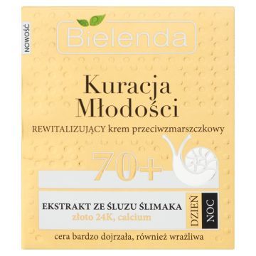 Bielenda Kuracja Młodości 70+, Rewitalizujący krem przeciwzmarszczkowy na dzień noc, 50 ml