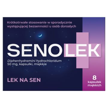 SENOLEK, 50 mg, kapsułki, miękkie, 8 sztuk