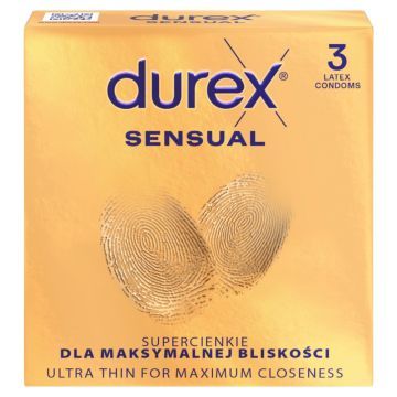 Durex Sensual, prezer, super cienkie, 3 szt