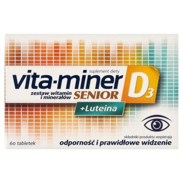 Vita-Miner Senior D3+Luteina, tabletki, 60 szt.
