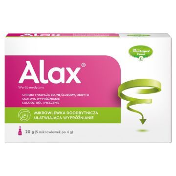 Alax, mikrowlewka doodbytn.,ułatw.wypróżn., 5 wlewek