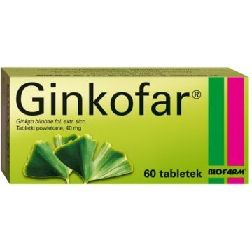 Ginkofar, 40 mg, tabletki powlekane, 60 sztuk
