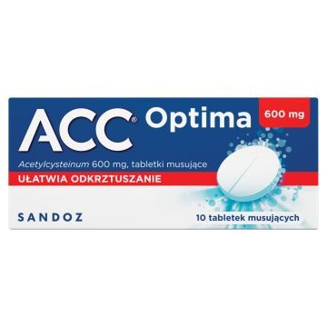 ACC optima, 600 mg, tabletki musujące, 10 sztuk