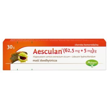 Aesculan (62,5 mg + 5 mg)/g, maść doodbytnicza, 30 g