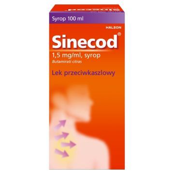 Sinecod, 1,5 mg/ml, syrop, 100 ml