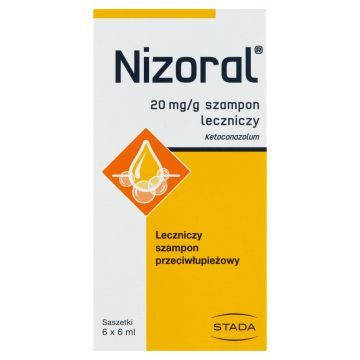 Nizoral, 20 mg/g, szampon leczniczy, saszetki, 6 ml, 6 szt.