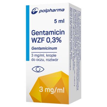 Gentamicin  WZF 0.3%, krople do oczu, 5 ml
