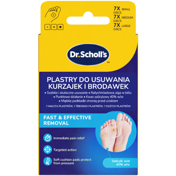 Dr. Scholl's, plastry do usuwania kurzajek i brodawek, 21 szt.