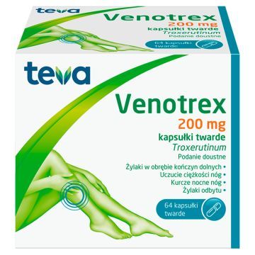 VENOTREX 200 mg, kapsułki twarde, 64 sztuki