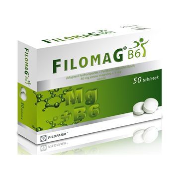 FILOMAG B6, 40 mg + 5 mg, tabletki, 50 szuk